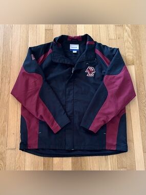 Vintage Boston College Jacket Reebok Two Toned Y2K Red Black Embroidered XL